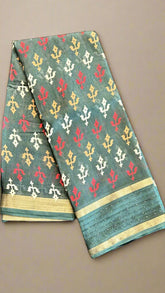 Sacramento Green Arrow Dola Silk Saree